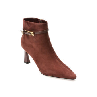 Botine Elegante Epica Visinii, 25m2579, Din Piele Intoarsa