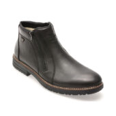 Ghete RIEKER negre, din piele naturala Black Friday 2025